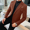 INCERUN Mens Solid Color Casual Long-Sleeve Blazer Fashion Slim Fit Business Men