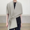 INCERUN Mens Solid Fashion Irregular Slanting Lapel Sleeveless Waistcoat
