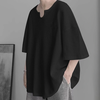 INCERUN Mens T Shirts Textured Waffle Loose Top Solid Color Casual Short Sleeve T-Shirts