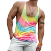 INCERUN Mens Tank Top Fashion Tie-dye Tanks Loose Fit Sport Gym Vests Summer Daily Sleeveless Undershirt Male