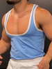 INCERUN Mens U-neck Tank Top Summer Fashion Daily Top Men Fitness Sleeveless Shirt Exercise Sports Gyms Train Vest