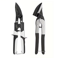 Industrial Chrome Vanadium Steel Aviation Snips 250mm Bent/Straight Head Non-Slip Handle Sheet Metal PVC Cutter HRC56