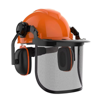 Industrial Forestry Safety Helmet Protection System Chainsaw Hard Hats with Adjustable Ear Muffs & Face Shield Visor