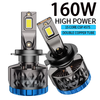Infitary Pair Car LED Headlight Modification 160W Per Pair Lamp Bulb 6500K Bright White Car LightsIP68 Waterproof Rati