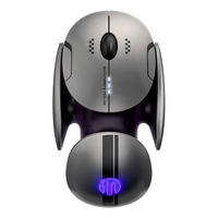 INPHIC X2 Tri-mode Wireless Gaming Mouse 800-2400DPI RGB Light 2.4G Wireless/BT4.0/BT5.0 Mute Mice for PC Laptop Compute