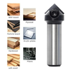 Insert Style Carbide Spoilboard V groove90° Single Flute Ruter Bit End Mills Woodworking Milling Cuttters Shank 1/4"