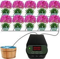 Intelligent Automatic Watering Machine Solarpowered / Lithium Battery Dual Power Automatic Drip Irrigation Kit Timer Sel