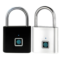 Intelligent Fingerprint Padlock Outdoor Waterproof Rust Proof Zinc Alloy 20 Fingerprints Capacity Type-C Fast Charging I