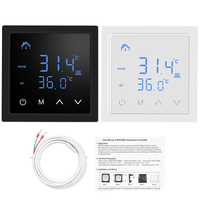 Intelligent Thermostat 16A Floor Heating Temperature Controller with LED Touch Screen 85-265V Electric Heating Control