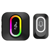 Intelligent Wireless Music Doorbell 50-100 Meters Range 38 Rings LED Lighting Silent Mode Adjustable Volume Call Alarm W