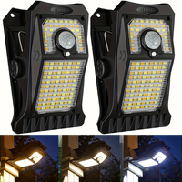 IPRee 118LED 3 Color Temperature Solar Lights Outdoor Clip-on Motion Sensor Lights 3 Mode IP65 Waterproof Security Light