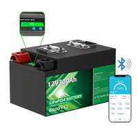 IPRee 12V 200Ah 300Ah LiFePO4 Battery Pack With LCD Display & Bluetooth Built-in 200A Smart BMS 6000+ Cycles For Solar R