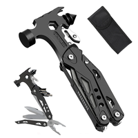 IPRee 16 In 1 Multifunctional Hammer Survival Tool Folding Pocket Pliers With Screwdriver Bottle Opener For Survival Cam