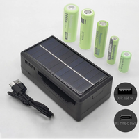 IPRee 18650 Solar Battery Charger Dual Slot USB LCD For 5V 1200mA 14500 16340 26650 Rechargeable Batteries Intelligent F