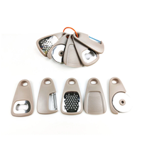 IPRee 5-in-1 Multifunction Kitchen Tool Set Garlic Crusher/Peeler/Bottle Opener/Cheese Grater/Cookie Cutter Portable K