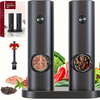 IPRee Automatic Electric Salt and Pepper Grinder Set Battery Powered with Ceramic Grinder Core Adjustable Coarseness LED