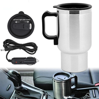 IPRee Car Kettle Electric Kettle Camping 12V 450ml Portable Travel Car Truck Kettle Hot Water Heater Bottle for Tea Coff