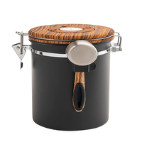 IPRee Coffee Bean Storage Canister Airtight Coffee Sealed Jar One Way Valve Includes Spoon Long-lasting Storage Containe