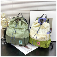 IPRee Drawstring Outdoor Backpack Large Capacity Nylon Double Shoulder Sports Knapsack Mountaineering Lightweight Travel