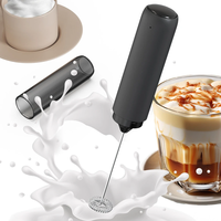 IPRee Electric Milk Frother Handheld 304 Stainless Steel Food Grade Milk Frother 500mAh USB Rechargerable for Coffee Hot