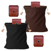 IPRee Foldable Large Capacity Canvas Belt Bag,  Pouch,  PU Leather Canvas Drawstring Foraging Pouch for Travel Camping Hik
