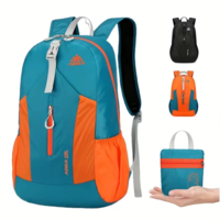 IPRee Foldable Mountaineering Backpack Large Capacity Cycling Backpack Lightweight Zippers Rucksack Hiking Work Travel C