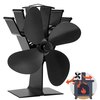 IPRee Heat Power Stove Top Fan For Wood Burner Log Burning Fire 4 Blades Fireplace Stoves Parts Heating Cooling Vents Ho