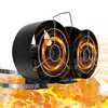IPRee Heat Powered Stove Fan with Cover Heat Efficient Wall Mounted Thermometer Eco-Friendly Fireplace Fan Portable Heat