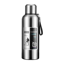IPRee Large Capacity 1000ml/2000ml Cold Thermal Thermos Tumbler Stainless Steel Insulated Tea Coffee Water Bottle Insula
