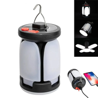 IPRee LED Solar Charging Outdoor Camping Light Hanging Folding Tent Light Multifunctional Household Strong Light Emergen