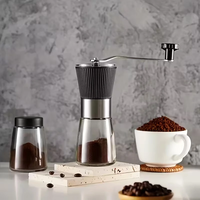 IPRee Manual Coffee Grinder Glass Portable Outdoor Coffee Machine Ceramic Grinding Core Pepper Grain Mill Coffeeware for