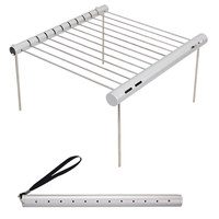 IPRee Mini Pocket BBQ Grill Portable Stainless Steel BBQ Grill Folding BBQ Grill Stove Rack Home Outdoor Camping Barbecu