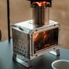 IPRee MOUNTAINHIKER Portable Square Wood Stove Stainless Steel Stove Fire Pit Heater Outdoor Picnic Hiking Camping Wood
