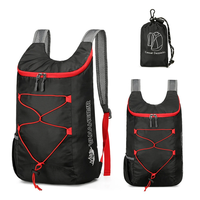 IPRee Multifunctional Outdoor Folding Backpack High Density Lightweight Waterproof Nylon Fabric Sports Bag for Camping H