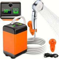 IPRee Outdoor Camping Shower Portable Electric Shower Pump IPX7 Waterproof 6000/7800mAh with Digital Display Temperature