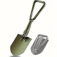 IPRee Outdoor Folding Shovel Steel Multifunctional Camping Tool Survival Shovel With Storage Bag For Outdoor Adventures
