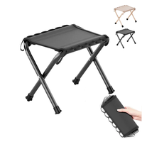 IPRee Outdoor Portable Folding Stool Oxford Cloth Folding Stool Nonslip Camping Stool Chair Waterproof Fishing Chair Pic