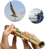 IPRee Pirate Monocular Telescope 25x30 High Powered Zoomable Collapsible Monocular Brass Spyglass Handheld for Hunting H