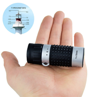 IPRee Rangefinder Telescope 7x18 Golf Monocular Distance Meter Range Finder Pocket Scope Optical Instrument Outdoor Hunt