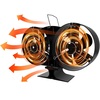 IPRee Stove Fan 10-Blades Heat Powered Double Headed Fireplace Fan Thermodynamic Fan For Autumn Winter Indoor Wood Burne