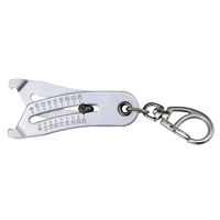 Iron Thread Size Checker Keychain Portable Caliper Gauge Metric/Imperial Units Quick Accurate Measurement Engraved Marki
