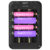 ISDT C4 Air 4A 6 Slots USB Type-C Input Smart Charger with APP Connection for AA AAA Li-ion Rechargeable Battery