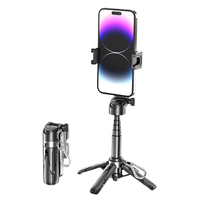 JC-25 Bluetooth Selfie Stick 360° Rotation Portable Mini 4 Leg Telescopic Stand with Wireless Remote for iPhone Android