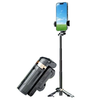 JC-25 Mini Selfie Stick Portable Universal Floor-standing Quadruped Mobile Phone Photography Stand 360° Rotation Artifac