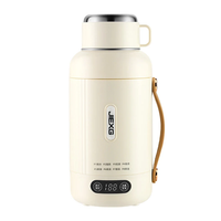 JIEXG 950W 1000ML Portable Electric Water Cup 304 Stainless Steel Constant Temperature Kettle Double-Layer Insulation