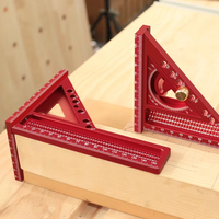 JIGHOLE 3D Multi-Angle Framing Square Measuring Ruler Adjustable 0-180 Degree Protractor Aluminum Alloy Anodized Surface