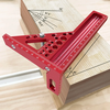 JIGHOLE 3D Multi-Angle Measuring Ruler Square Ruler Hole Drawing Ruler Metric Scale Carpenter Woodworking Layout Tool