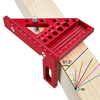 JIGHOLE 5th Generation 3D Multi-angle Measuring Ruler Square Ruler 22.5-90 Degree Protractor Aluminum Alloy Scriber for