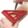 JIGHOLE Multi-Angle Measuring Ruler Protractor Height Gauge Square Ruler Aluminum Alloy Triangle Shape with Laser Engrav