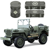 JJRC C8815 1/10 Willys Military Truck RC Car Parts Oil Drum Small Large Cartridges Box Vehicles Models Spare Decoration